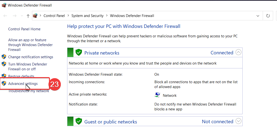 Advance Settings