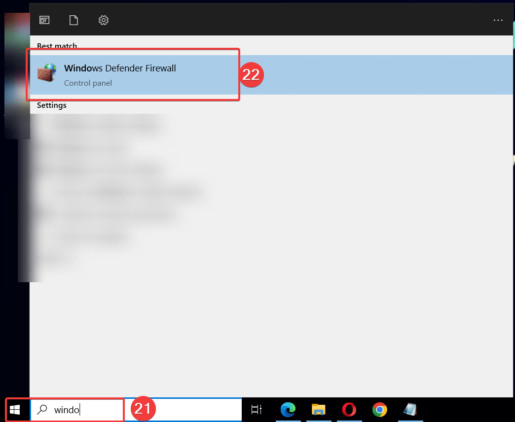 Searching Windows Defender